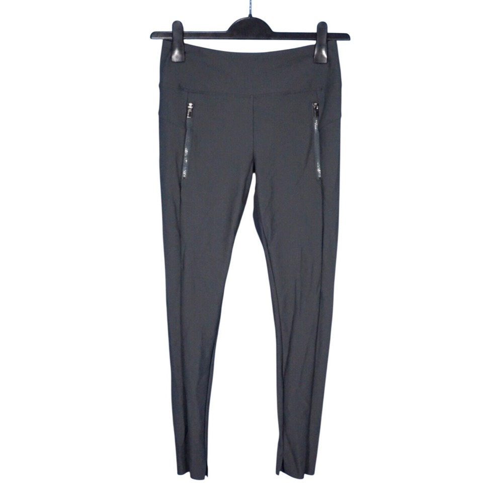 ATHLETA Stellar Tight CROPPED LEGGINGS Yoga Pants DARK GRAY Mid-Rise SZ S